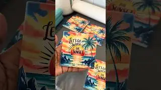 Sublimating ceramic coasters. #Sublimation #coaster ￼