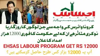 Ehsas Labour program get RS 12000, how to online registration for Ehsas labour program