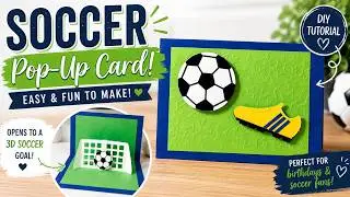 Let's Make A Soccer Popup Card Together!  #cricutcrafts #papercrafts #soccersvg
