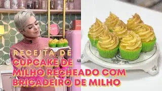 CUPCAKE DE MILHO RECHEADO COM BRIGADEIRO DE MILHO