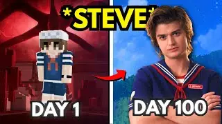 I Survived as Steve Harrington In STRANGER THINGS Minecraft (Hindi)