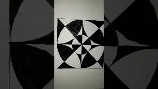 Square Geometry Art ||  Square Geometry Pattern || Simple Art Drawing || Geometric Square Design🟥🎨🖌