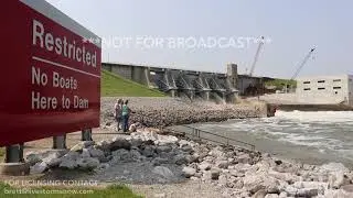 5-31-19 Lake Red Rock, Iowa - Flood gates opened on Lake Red Rock Dam after excessive rainfall