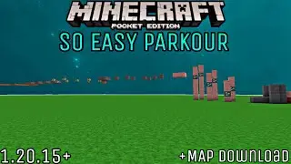 Minecraft so easy parkour in mobile//+Map download (Mcpe 1.20.15)