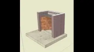 Chimenea en Sketchup sistema de construccion
