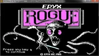 AstroNerdBoy plays Epyx Rogue (1985) ASCII RPG for IBM PC