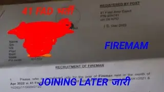 41 FAD Fireman Tradesman Joining letter || Document verification क्या क्या लेकर जाना है 41 FAd भर्ती