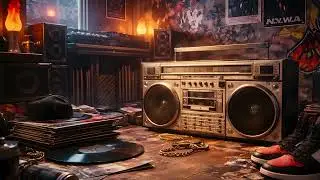 90s old school hip hop beat with smooth groovy bass and classic DJ vibe