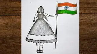 Republic Day Drawing for kids / How to draw Republic Day Drawing / 26 January drawing 
