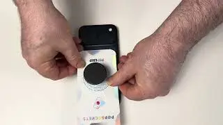 ​​​​PopSockets Phone Grip with Expanding Kickstand, Adhesive Grip - Black