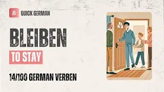 100 German Verbs #14 bleiben &mdash; Meaning & Easy Examples (Beginner Guide)