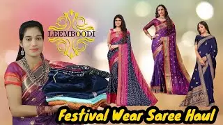 Festival Wear Saree Haul Form Leemboodi | Affordable sarees Haul | Marathi Vlogger Dipali
