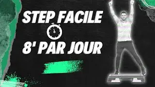 Step FACILE - 8 minutes par jour - Cardio perte de poids avec Pas de base en step