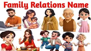  Family Relations Name | Relative Names for Kids | Family MLearnembers Name in English & Hindi 