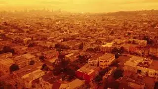 Apocalyptic red orange sky from the smoke and fires - San Francisco Bay Area, California
