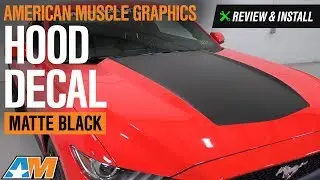 2015-2017 Mustang American Muscle Graphics Matte Black Hood Decal Review & Install