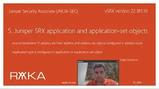 5. Juniper SRX application and application-set object