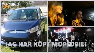MIN MOPEDBIL!!!! häng med vänner  *VLOGG*