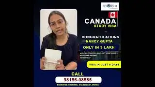 Nancy gupta got Canada Study Visa | Flyright Visa consultants