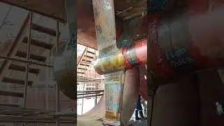 UT (ultrasonict test) welding #Y-Bracket #ndt #visual #technician #tube #shaft #propeller #tugboat