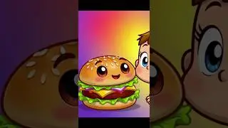 Let&rsquo;s Eat Burger 🍔 | Fun Nursery Rhyme for Kids #viral #food #cartoon #kidssongs #song #ai #bts