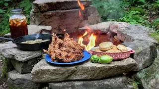 Buttermilk Fried Chicken & Biscuits, Fried Green Tomatoes on the Fire &mdash; Southern Comfort Food ASMR