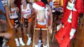 Hooter's Girl Stuck in High Chair