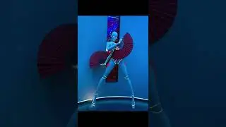 Cyberpunk luminous art figure sculpture model floor large ornament