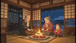 Snow Fell Slowly That Winter | Childhood Memories with Grandparents | Cozy Ghibli Video