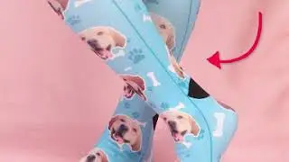 Custom Photo Love Face Socks with Text