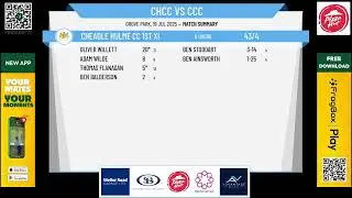 Cheadle Hulme CC 1st XI  v Christleton CC 1st XI