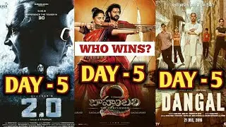 2.0 VS Bahubali 2 VS Dangal | Rajinikanth VS Prabhas VS Aamir Khan | 2.0 5th Day Collection