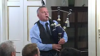 Champion piper Stuart Liddell playing a March, Strathspey & Reel set at Delgatie Castle in Sept 2022