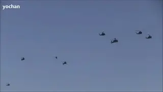 Formation Flight - Military Helicopters (JGSDF).Ministry of Defense Air Review