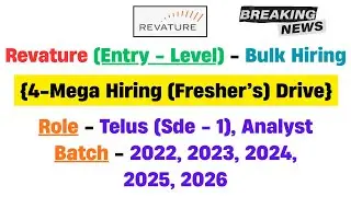 🤯Revature Hiring 2025 | Off Campus 2025, 2026, 2024 Batch | Direct Test Hiring 2025 | hire me plz