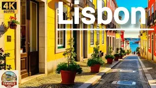 Peaceful Day Walk in Lisbon, Portugal | 4K Ultra HD Walking Tour