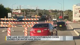 One lane of northbound Coors at Ellison reopens following sinkhole