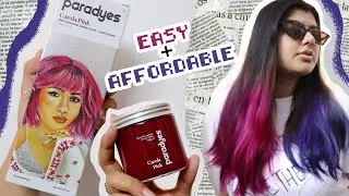 Dyeing my hair pink + violet 💜 Paradyes Carola Pink Review 💗