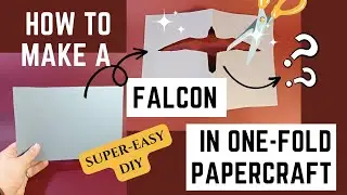 EASY ONE-FOLD PAPER FALCON | Quick Bird Craft Tutorial