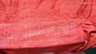 Lightweight Reptile Skin in Orangey Red Nylon Spandex Fabric