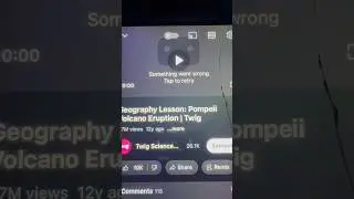 YouTube Something went wrong tap to retry