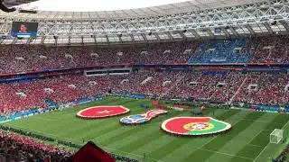 Enorme emotion l’hymne national Marocain à Moscou