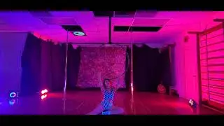 Dark flow aerial hoop routine