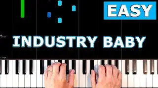 Lil Nas X, Jack Harlow - INDUSTRY BABY - EASY Piano Tutorial