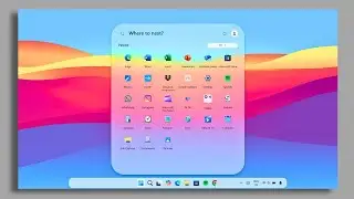 Rounded Taskbar And Unique Start Menu On Windows 11 | With Blur Effect