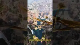 Flying bros in PVP on ARK Ascended Ragnarok