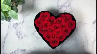 Unboxing Preserved Roses ❤️ 16 Red Roses in a Heart Box