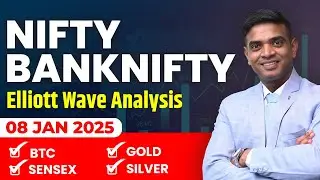Chartkingz&rsquo;s Expert View: Live Nifty & Bank Nifty Prediction for 8th January | Elliott Wave Analysis