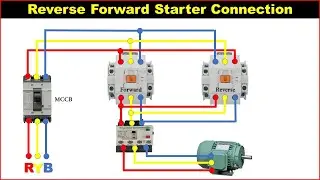 Reverse Forward DOL Starter Power and control Wiring | Reverse Forward Starter Control Wiring |