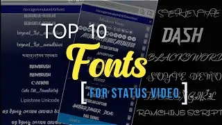 Top 10 Fonts For Status Video | Best Fonts For Editing | 2021 Best Font Free Download | SoudwipTech